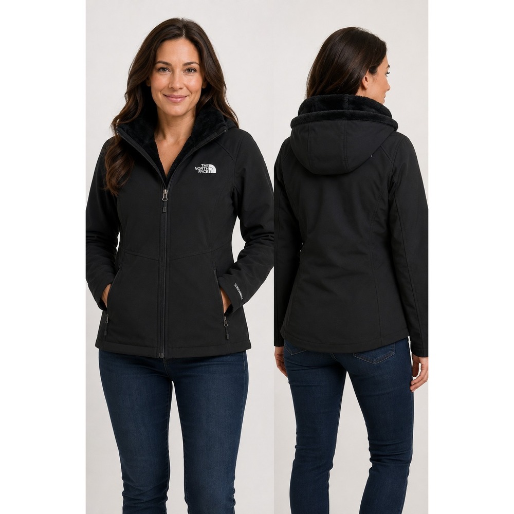The North Face Women Fur Lined Hooded WindWall Softshell Jacket Size S/P